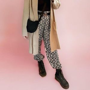 SHEIN large geometric jogger pants. Elastic waist and ankles.